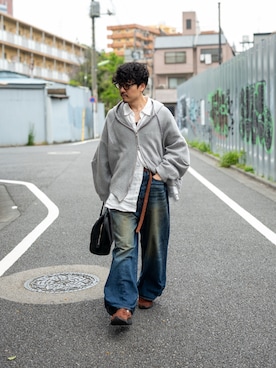 「stein（シュタイン）のアイテム」を使った、Junya  Tobaさん（メンズ・175cm）の春コーディネート