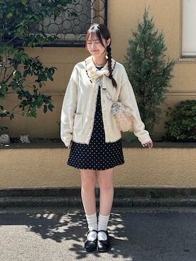 「アイテム（その他アウター）」を使った、えりさん（レディース・153cm）の秋コーディネート