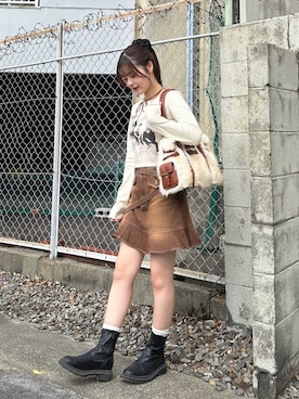 「アイテム（チョーカー）」を使った、えりさん（レディース・153cm）の秋コーディネート