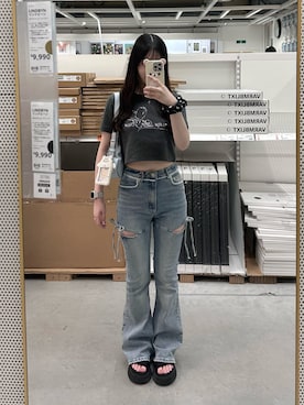 「INGNI（イング）のアイテム」を使った、えりさん（レディース・153cm）の夏コーディネート
