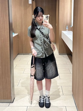 「WEGO（ウィゴー）のアイテム（パンツ）」を使った、えりさん（レディース・153cm）の夏コーディネート