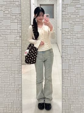 「clear（クリア）のアイテム」を使った、えりさん（レディース・153cm）の夏コーディネート