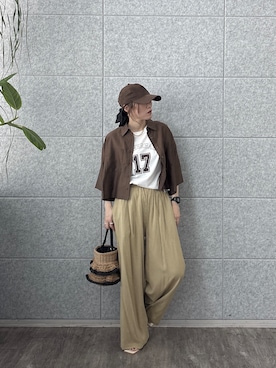 「GALLEST（ギャレスト）のアイテム（ハンドバッグ）」を使った、kotakiさん（レディース・158cm）の夏コーディネート