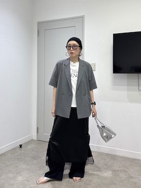 「GALLEST（ギャレスト）のアイテム（テーラードジャケット）」を使った、kotakiさん（レディース・158cm）の春コーディネート