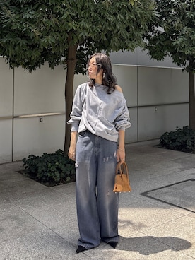 「GALLEST（ギャレスト）のアイテム（デニムパンツ）」を使った、kotakiさん（レディース・158cm）の秋コーディネート