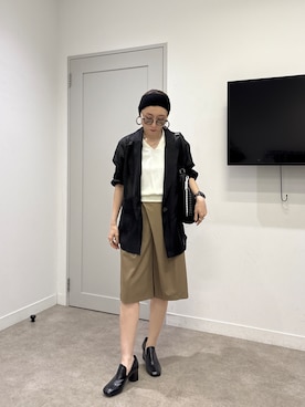 「GALLEST（ギャレスト）のアイテム（テーラードジャケット）」を使った、kotakiさん（レディース・158cm）の春コーディネート