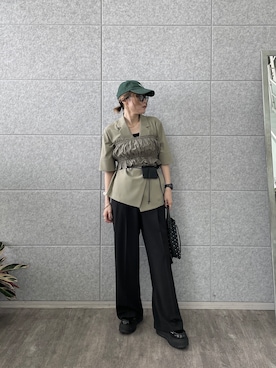 「GALLEST（ギャレスト）のアイテム（テーラードジャケット）」を使った、kotakiさん（レディース・158cm）の春コーディネート