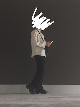 「HARE（ハレ）のアイテム（シャツ/ブラウス、ベージュ系）」を使った、ｵｯﾁﾞさん（メンズ・178cm）の夏コーディネート