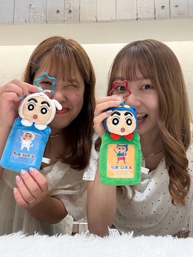 「LOWRYS FARM（ローリーズファーム）の【クレヨンしんちゃん】ぬいカードキーチャーム 826690/GOODS（カードケース、その他）」を使った、ゆっきー☺︎さん（レディース・160cm）の夏コーディネート