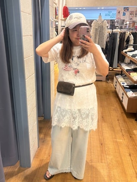 「ワントーン」｜ゆっきー☺︎さん（レディース・160cm）の夏コーディネート