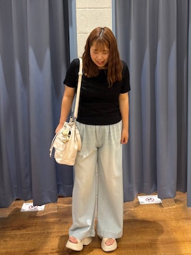 「LOWRYS FARM（ローリーズファーム）のアイテム（ショルダーバッグ）」を使った、ゆっきー☺︎さん（レディース・160cm）の夏コーディネート