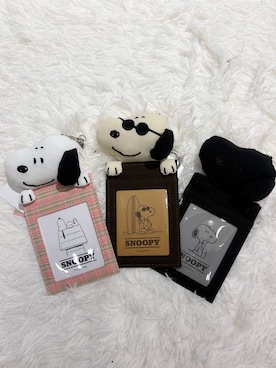 「LOWRYS FARM（ローリーズファーム）の【SNOOPY】ぬいカードケース　669458/GOODS（カードケース、ホワイト系）」を使った、ゆっきー☺︎さん（レディース・160cm）の夏コーディネート