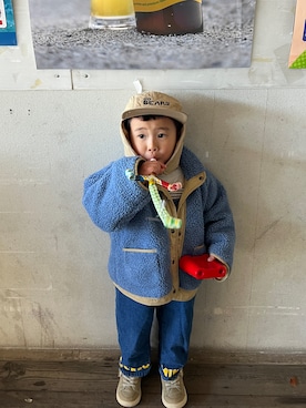 「アイテム（サロペット/オーバーオール）」を使った、kiiroiaochanさん（キッズ・100cm）の秋コーディネート