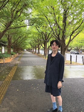 「MUJI Labo（ムジラボ）のアイテム」を使った、小野冬樹 / Fuyuki Onoさん（メンズ・162cm）の秋コーディネート