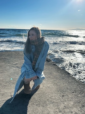 「BURBERRY（バーバリー）のアイテム」を使った、RIRIKA さん（レディース・158cm）の春コーディネート