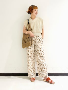 「ADAM ET ROPE'（アダムエロペ）のアイテム」を使った、kimotoさん（骨格ナチュラル・レディース・159cm）の夏コーディネート