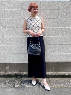 「LOWELL things（ロウェル　シングス）のアイテム（ショルダーバッグ）」を使った、kimotoさん（レディース・159cm）の夏コーディネート