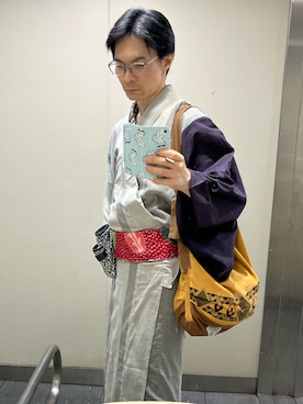 「JINS（ジンズ）のアイテム」を使った、shcshuchoさん（メンズ・180cm）の夏コーディネート