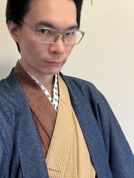 「JINS（ジンズ）のアイテム」を使った、shcshuchoさん（メンズ・180cm）の春コーディネート