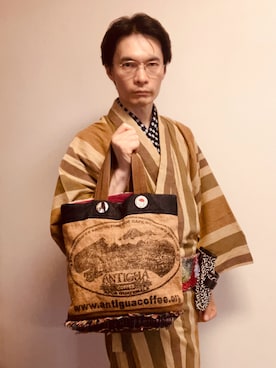 「アイテム（着物）」を使った、shcshuchoさん（メンズ・180cm）の夏コーディネート