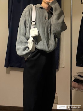 「ASCLO（エジュクロ）のアイテム」を使った、凪さん（メンズ・182cm）の冬コーディネート