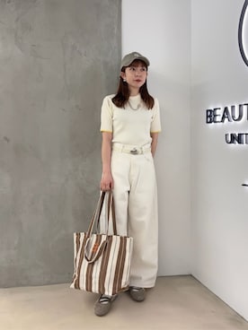 「beej（ビージ）のアイテム」を使った、北村穂乃佳さん（レディース・150cm）の春コーディネート