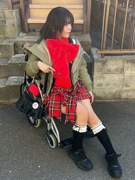 「Candy Stripper（キャンディストリッパー）のアイテム」を使った、krkeaoiさん（レディース・159cm）の冬コーディネート