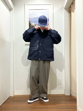 「アイテム（カバーオール）」を使った、Joe さん（メンズ・175cm・20代）の冬コーディネート