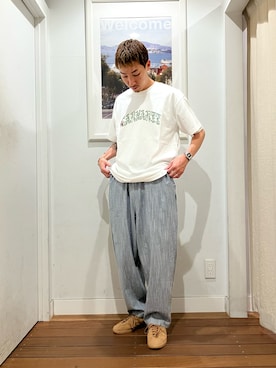 「URBAN RESEARCH Sonny Label（アーバンリサーチサニーレーベル）のアイテム（パンツ）」を使った、Joe さん（メンズ・175cm）の夏コーディネート