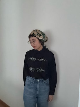 「アイテム（デニムパンツ）」を使った、hiroさん（レディース・153cm・40代）の秋コーディネート