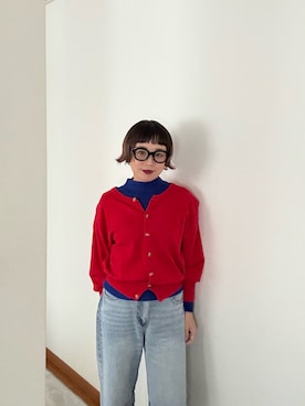 「アイテム（カーディガン/ボレロ）」を使った、hiroさん（レディース・153cm・40代）の秋コーディネート