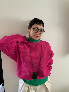 「アイテム（ネックレス）」を使った、hiroさん（レディース・153cm・40代）の冬コーディネート