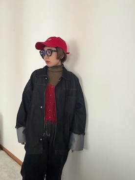 「アイテム（デニムジャケット）」を使った、hiroさん（レディース・153cm）の秋コーディネート