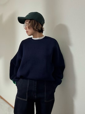 「アイテム（キャップ）」を使った、hiroさん（レディース・153cm）の秋コーディネート