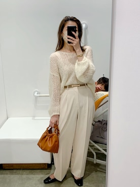 「CLANE（クラネ）のアイテム（ニット/セーター）」を使った、ローズさん（レディース・163cm）の春コーディネート