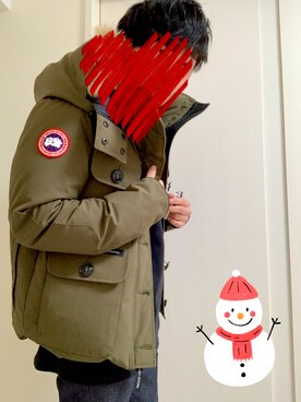 「カナダグース」｜みどりまんさん（メンズ・167cm）の冬コーディネート