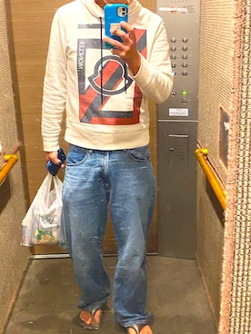 「アイテム（サンダル）」を使った、あきさん（メンズ・181cm）の秋コーディネート