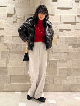 廣木真梨亜さん(レディース・158cm)の冬コーディネート