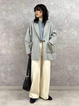 廣木真梨亜さん（レディース・158cm）の冬コーディネート