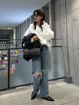 「アイテム（その他アウター）」を使った、廣木真梨亜さん（レディース・158cm・20代）の秋コーディネート