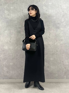 廣木真梨亜さん（レディース・158cm）の冬コーディネート