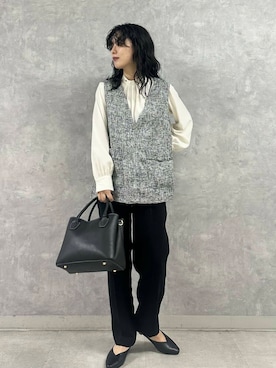廣木真梨亜さん(レディース・158cm)の冬コーディネート