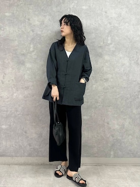 「PETIT BATEAU（プチバトー）のアイテム」を使った、廣木真梨亜さん（レディース・158cm）の春コーディネート