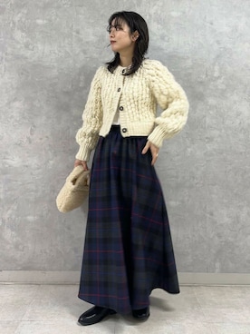 廣木真梨亜さん（レディース・158cm）の冬コーディネート