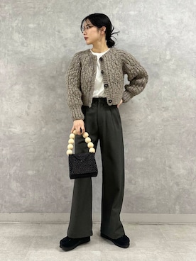 廣木真梨亜さん（レディース・158cm）の秋コーディネート