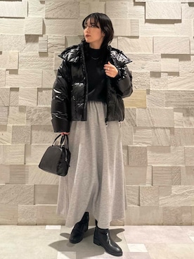 廣木真梨亜さん(レディース・158cm)の冬コーディネート