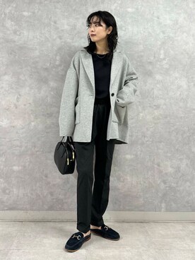 廣木真梨亜さん（レディース・158cm）の冬コーディネート