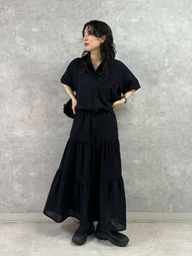 廣木真梨亜さん(レディース・158cm)の夏コーディネート