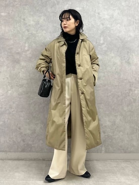 「アイテム（ダウンジャケット/コート）」を使った、廣木真梨亜さん（レディース・158cm）の秋コーディネート