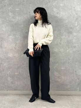 廣木真梨亜さん（レディース・158cm）の冬コーディネート